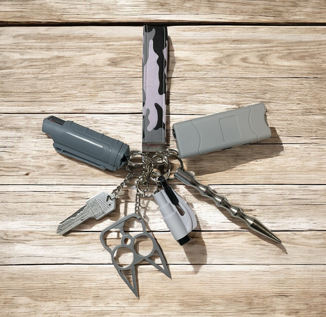 Unisex collection safety keychains