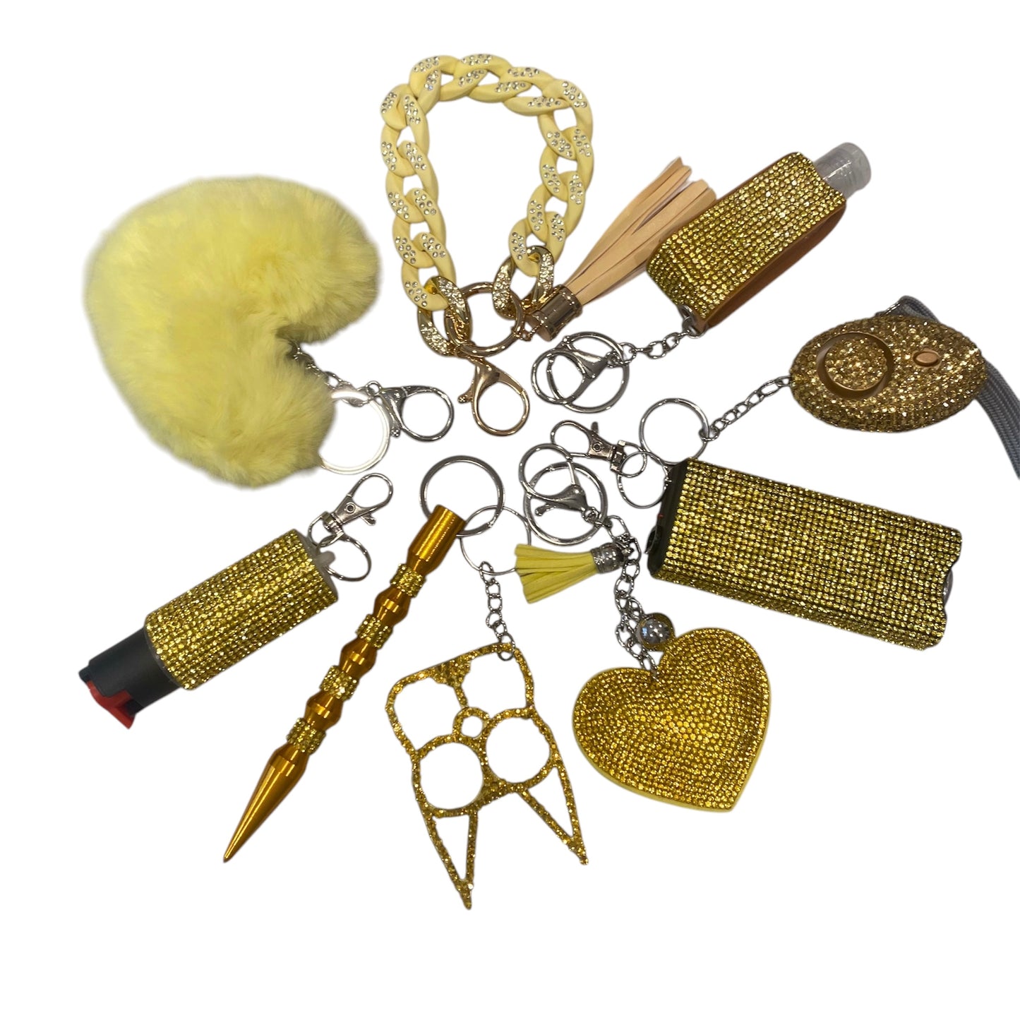 Yellow Chain keychain set