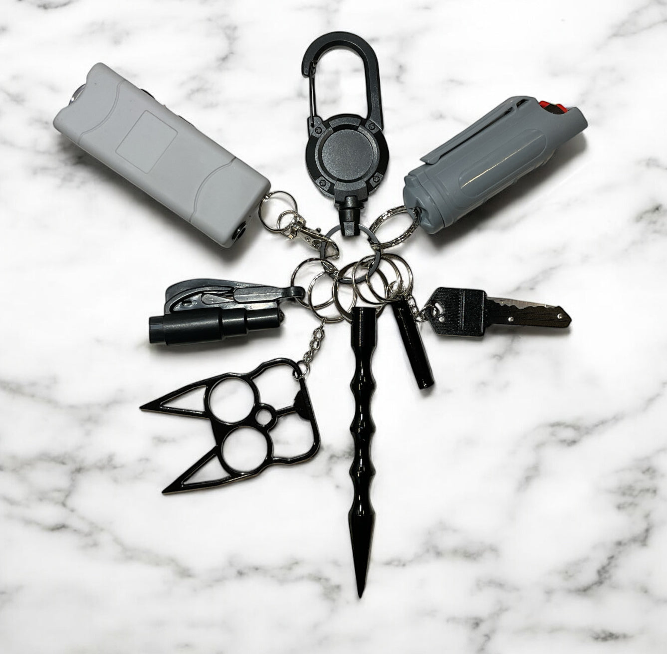Unisex collection safety keychains