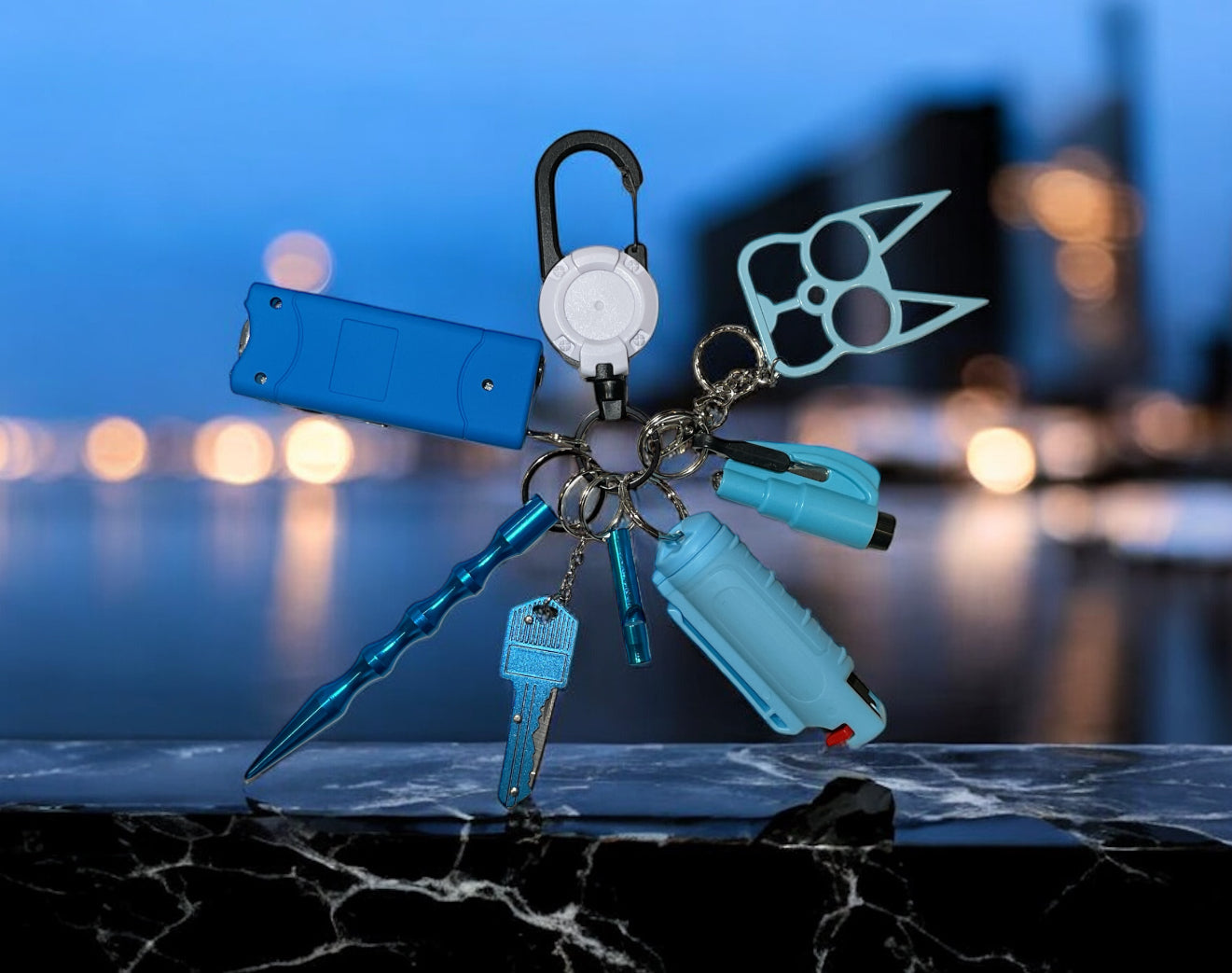 Unisex collection safety keychains