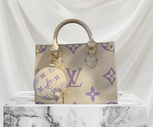 Lv purse with small charm wallet and crossbody strap