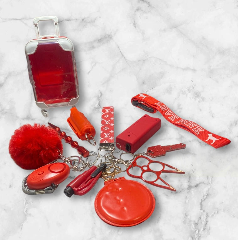 Eva set Safety keychain in solid colors