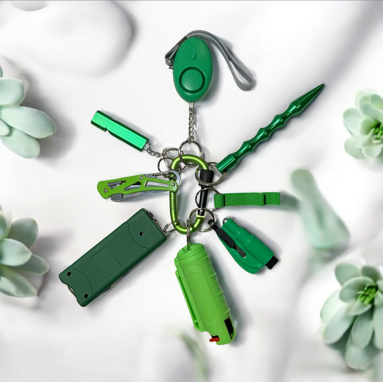 Unisex collection safety keychains