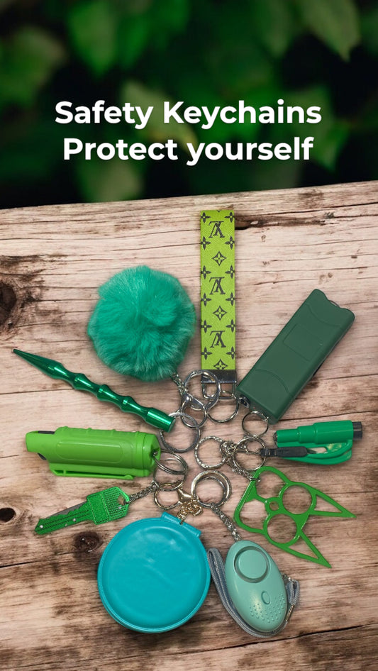 Green LV Safety Keychain set