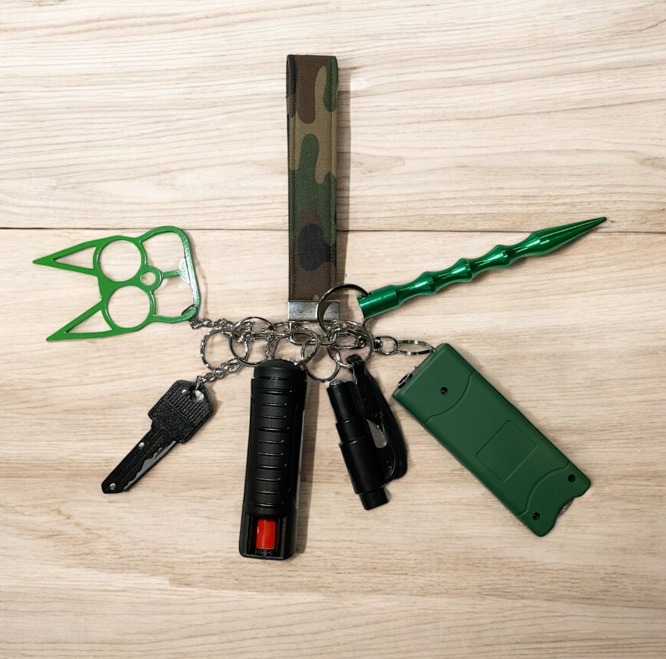 Unisex collection safety keychains